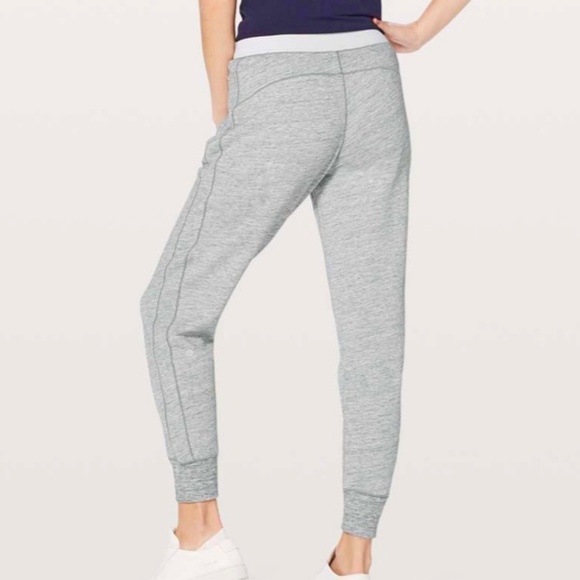 Lululemon Cool & Collected Terry Cotton Jogger Pants - Women's Size 4 - Gray - Picture 2 of 11